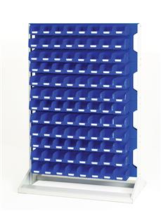 Bott Louvre 1450mm high Static Rack with96 Blue Plastic Bins Bott Static Verso Louvre Container Racks | Freestanding Panel Racks | Small Parts Storage 42/16917325 Bott Louvre 1450mm high Static Rack with96 Blue Plastic Bins.jpg